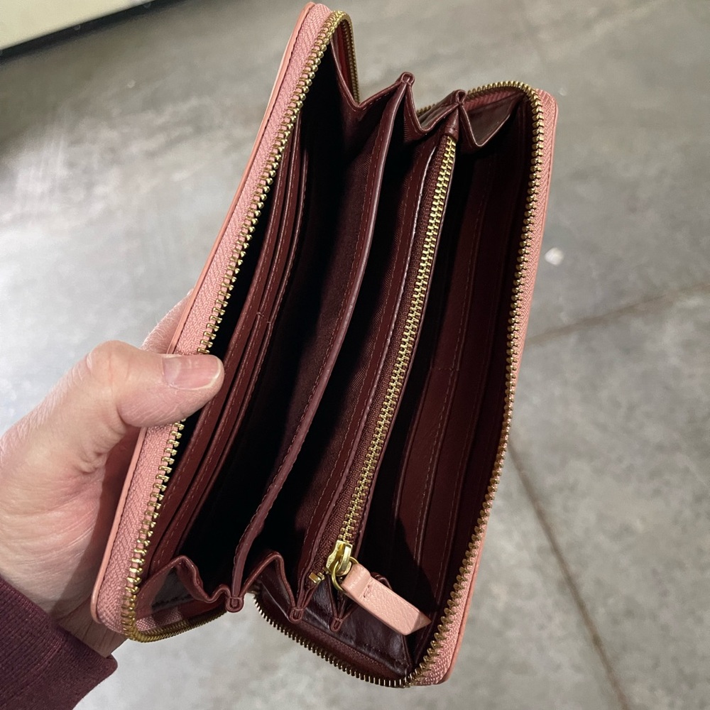 Fossil Caroline Rfid Zip Around Wallet Cherry Blo… - image 7